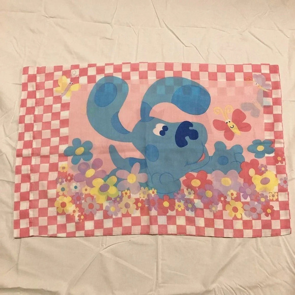 2000 Blues  Clues Pillowcase Dan River Pink Flower Standard Pillow Case - Picture 1 of 16
